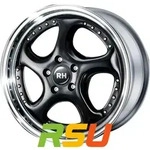 RH Alurad Turbo P schwarz Horn hochglanz poliert 8.5x18 ET63 - LK5/112 ML158 Alufelge