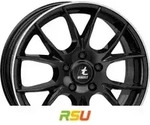 itWheels Kira gloss black polished lip 7x17 ET45 - LK5/114.3 ML74.1 Alufelge...