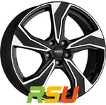 Dezent KB black/polished 7.5x18 ET44 - LK5/108 ML65.1 Alufelge schwarz