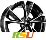MAM RS6 black front polish 7x16 ET38 - LK5/114.3 ML72.6 Alufelge schwarz