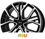 Brock B41 schwarz front-poliert 9x20 ET24 - LK5/112 ML66.6 Alufelge schwarz