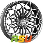 Antera A105 moon grey diamond 9.5x20 ET45 - LK5/114.3 ML64.1 Alufelge grau