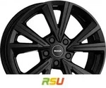 Mak Qvarz gloss black 6x16 ET35 - LK5/100 ML57.1 Alufelge schwarz