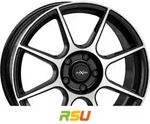 Axxion X2 schwarz hochglanzpoliert 8x19 ET40 - LK5/108 ML72.6 Alufelge schwarz