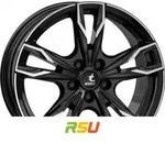 itWheels Gina gloss black polished 7.5x17 ET42 - LK5/108 ML70.1 Alufelge schwarz