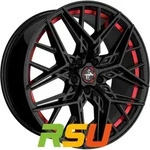 Keskin KT25 Pearl black painted red inside 8.5x19 ET45 - LK5/114.3 ML72.6...