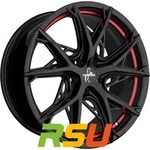 Keskin KT24C Thunder black painted red inside 8.5x19 ET35 - LK5/114.3 ML72.6...