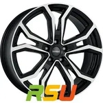 Dezent TV black/polished 7x18 ET50 - LK5/114.3 ML60.1 Alufelge schwarz