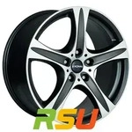 Ronal R55 SUV mattschwarz-frontkopiert 7.5x17 ET55 - LK5/112 ML66.5 Alufelge schwarz