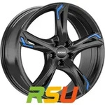 Ronal R62 Blue jetblack 7.5x17 ET45 - LK5/112 ML76 Alufelge schwarz
