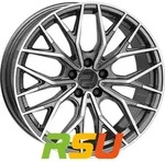 2DRV WH37 dark gunmetal poliert 8.5x20 ET25 - LK5/112 ML66.6 Alufelge grau