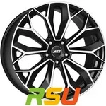 AEZ Leipzig black polished 9.5x22 ET40 - LK5/112 ML70.1 Alufelge schwarz
