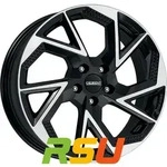 Dezent AP black/polished 7x18 ET48 - LK5/108 ML65.1 Alufelge schwarz