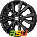 Platin P86 matt black 7x16 ET46 - LK5/108 ML65.1 Alufelge schwarz