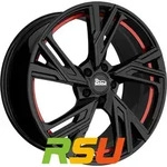 MAM RS5 black painted red inside 7.5x17 ET45 - LK5/112 ML66.6 Alufelge schwarz