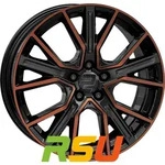 2DRV WH34 schwarz kupfer hochglanzpoliert 8.5x19 ET35 - LK5/112 ML66.6 Alufelge