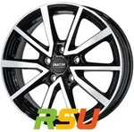 Platin P95 black polished 6.5x17 ET46 - LK5/112 ML57.1 Alufelge schwarz