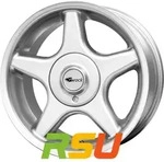 Brock B1 kristallsilber lackiert 7.5x16 ET25 - LK4/100 ML63.4 Alufelge silber