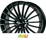Brock B24 schwarz lackiert 7x17 ET35 - LK4/98 ML58.1 Alufelge schwarz