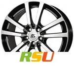 RC-Design RC25 schwarz front-poliert 8x18 ET50 - LK5/120 ML65.1 Alufelge schwarz