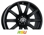 Keskin KT16 Dynamic matt black lip polish 8.5x19 ET30 - LK5/112 ML66.6 Alufelge
