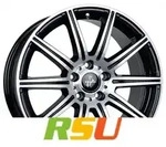 Keskin KT16 Dynamic black front polish 8x18 ET30 - LK5/112 ML66.6 Alufelge schwarz