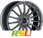 OZ Superturismo LM matt race silver 8.5x19 ET45 - LK5/108 ML75 Alufelge schwarz