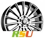 Keskin KT18 Turbo black front polish 8x18 ET30 - LK5/112 ML72.6 Alufelge schwarz
