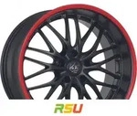 Barracuda Voltec T6 mattblack PureSports / Color Trim rot 7x17 ET38 - LK4/100 ML73.1