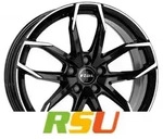 Rial Lucca diamant-schwarz frontpoliert 8x18 ET45 - LK5/112 ML70.1 Alufelge schwarz