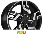 Ronal R64 jetblack-matt-frontkopiert 7x17 ET53 - LK5/160 ML65 Alufelge schwarz