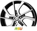 Brock EB1 schwarz front-poliert 5x19 ET43 - LK5/112 ML66.7 Alufelge schwarz