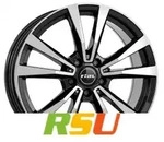 Rial M12 diamant-schwarz frontpoliert 7.5x18 ET44 - LK5/112 ML66.5 Alufelge schwarz
