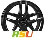 Borbet Z black glossy 7x17 ET48.5 - LK5/112 ML66.5 Alufelge schwarz