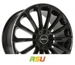 GMP Stellar black polished lip 7.5x17 ET45 - LK5/112 ML66.6 Alufelge schwarz