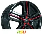 Ronal R57 jetblack-red spoke 7.5x19 ET40 - LK5/105 ML56.62 Alufelge rot