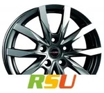 Borbet CW5 mistral anthracite glossy polished 6.5x16 ET66 - LK5/130 ML89.1 Alufelge
