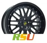 Keskin KT22 Retro matt black painted 8.5x19 ET30 - LK5/100 ML57.1 Alufelge schwarz