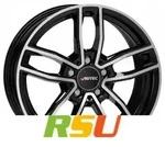 Autec Typ MC - Mercador schwarz poliert 6.5x17 ET44 - LK5/112 ML66.5 Alufelge schwarz