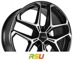 Momo RF04 black matt polish 9x20 ET26 - LK5/112 ML66.6 Alufelge schwarz