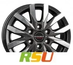 Borbet CW6 mistral anthracite glossy polished 6.5x16 ET54 - LK6/130 ML84.1 Alufelge