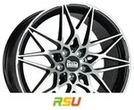 MAM B2 black front polish 8.5x19 ET30 - LK5/112 ML72.6 Alufelge schwarz