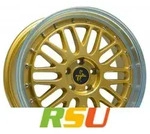 Keskin KT22 Retro gold lip polish 8.5x19 ET45 - LK5/112 ML72.6 Alufelge gold