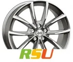 Autec Typ AS - Astana titansilber poliert 8x18 ET25 - LK5/112 ML66.5 Alufelge silber