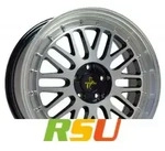Keskin KT22 Retro black front polish 8.5x19 ET45 - LK5/112 ML72.6 Alufelge schwarz