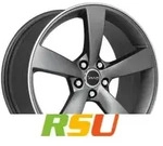 Avus Racing AF10 matt anthracite polished 10x20 ET19 - LK5/112 ML66.5 Alufelge grau