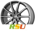 RC-Design RC32 himalaya-grey front-poliert 8x18 ET41 - LK5/120 ML67.1 Alufelge grau