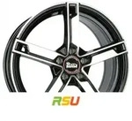 MAM W4 black front polish 7.5x18 ET45 - LK5/108 ML72.6 Alufelge schwarz