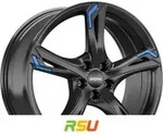 Ronal R62 Blue jetblack 8x19 ET40 - LK5/114.3 ML82 Alufelge schwarz