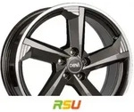 DBV Torino III anthrazit gl&auml;nzend poliert 8x18 ET48 - LK5/112 ML70.1 Alufelge grau
